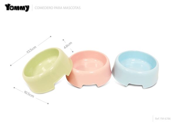 Comedero para mascotas 13.5 x 10.5 x 4.6 cm - Plato de plástico