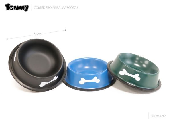 Comedero para mascotas 16 cm (Acero inoxidable) - Accesorios para animales