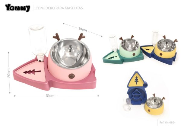 Comedero para mascotas 31.8x20x14 cm - Accesorios para mascotas