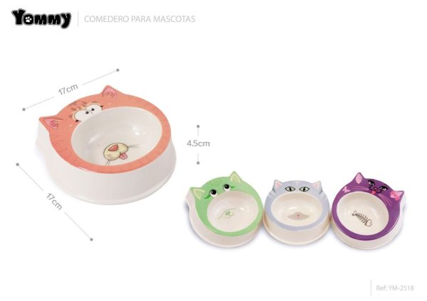 Comedero para mascotas de PVC 17*17*4.5 cm - Accesorios para mascotas