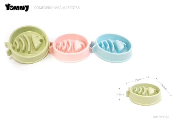 Comedero para mascotas en forma de hueso 21*18.5*4.5 cm - Platos para mascotas