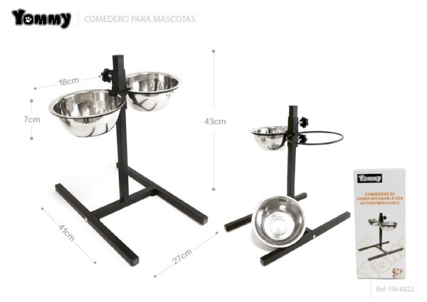 Comedero para perros Φ18*7(41*27*43) - Accesorios para mascotas