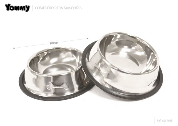 Cubierto para perros en forma de hueso de acero inoxidable 18 cm - Accesorios para mascotas