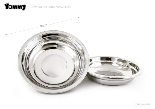Cuenco para mascotas de acero inoxidable 16 cm - Accesorios para mascotas