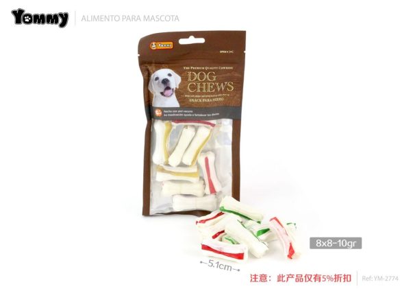 Alimento hueso de goma para perros 5.10cm (8 piezas) - Snacks para mascotas