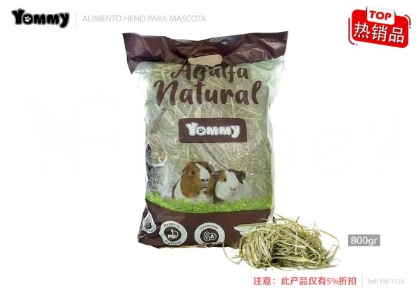 Alimentos heno alfalfa 800g - Comida para pequeños animales
