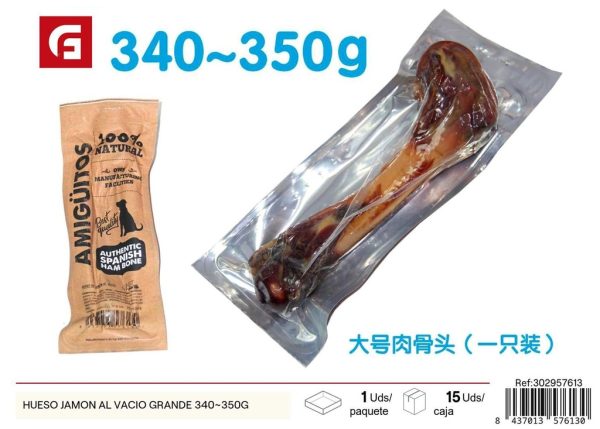 Hueso de jamón al vacío grande 340-350g - Snacks para perros