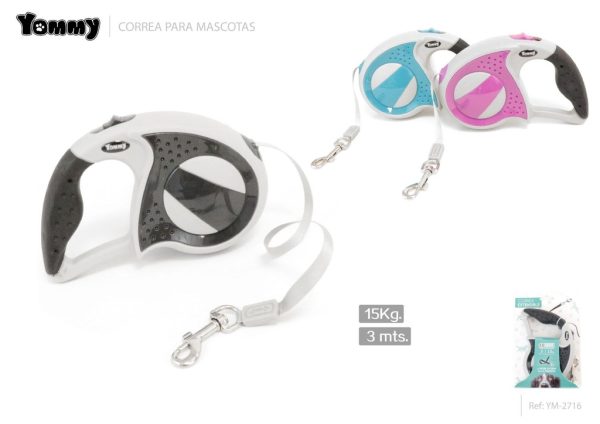 Cordón retráctil para mascotas 3m - Accesorios para mascotas