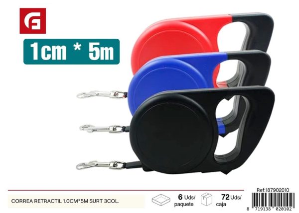Correra retráctil para mascotas 1.0 cm x 5 m - Artículos para mascotas