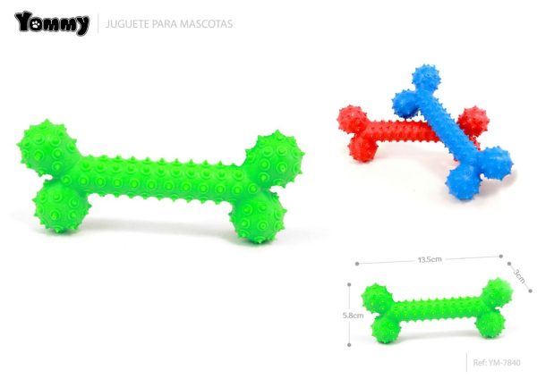 Juguete de goma en forma de hueso para mascotas 13.5*5.8*3.0 cm - Juguetes para masticar