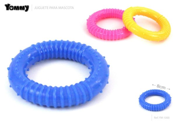 Aro de caucho grande de 8cm para juguetes de mascotas