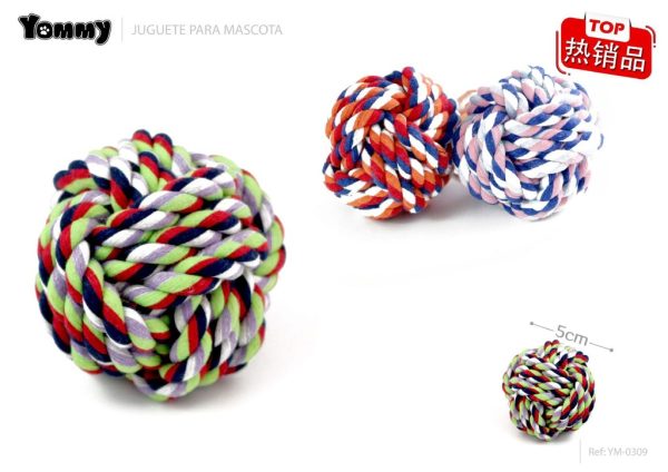 Juguete Bola Nudo 5CM - Juguete de cuerda para mascotas