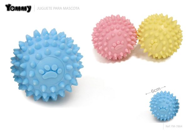 Juguete TPR para mascotas en forma de pelota 6cm - Juguetes para mascotas