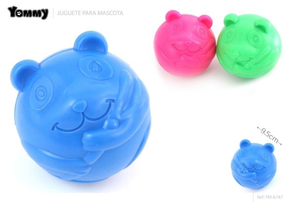 Juguete TPR para mascotas panda 9.5cm diversión para perros