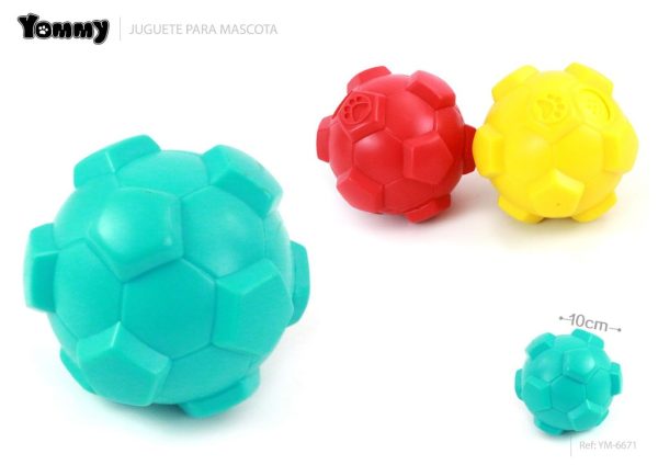 Juguete TPR, bola que hace ruido 10 cm - Accesorios para mascotas