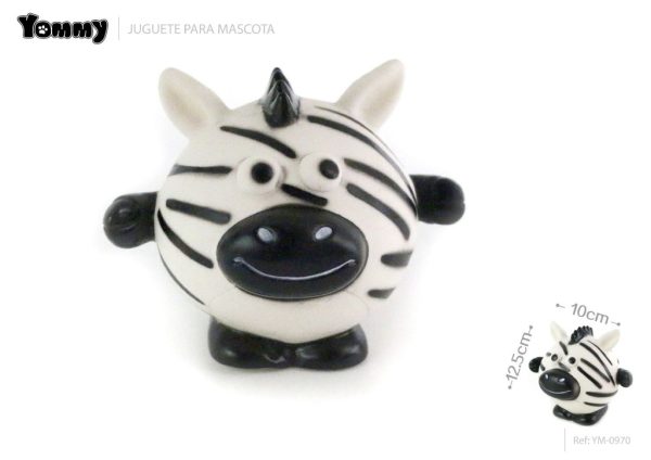 Juguete Vinilo Cebra 12.5*10*10 CM - Juguete para mascotas de vinilo