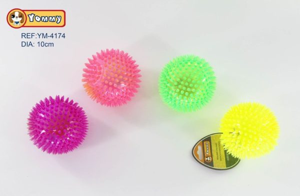 Juguete de caucho LED luminiscente de 10 cm - Entretenimiento para mascotas