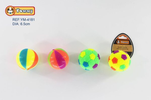 Juguete de caucho LED pelota sonriente DIA:5.5 cm - Artículos para mascotas