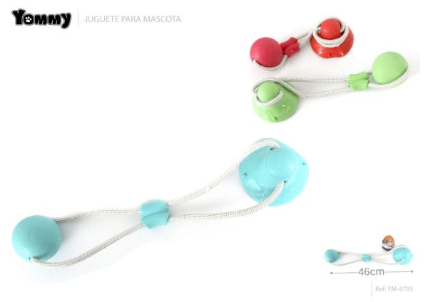 Juguete de caucho con cuerda 46cm - Juguetes para mascotas