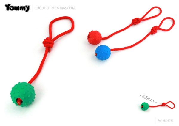 Juguete de caucho con forma de pelota para mascotas 5.5cm - Juguete para mascotas
