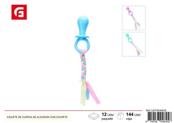 Juguete de cuerda de algodón con chupete - Juguetes para perros