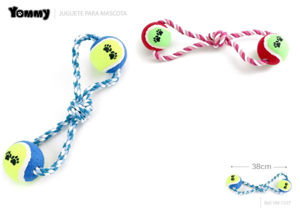 Juguete de cuerda nudo 38cm - Accesorio para mascotas