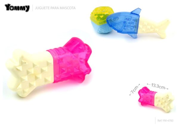 Juguete de goma 3 estilos 13.3x7x3.5cm 17.5x8.7x3.7cm 6.4x6.4x7cm - Juguetes para mascotas