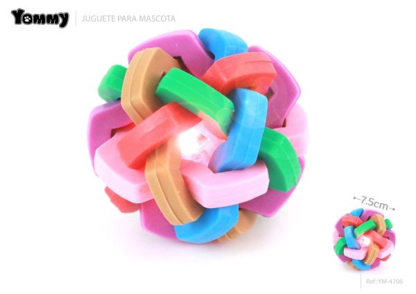 Juguete de goma LED TPR 7.5cm - Juguetes interactivos
