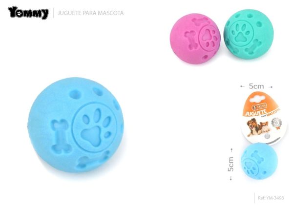 Juguete de goma en forma de pelota solida 5x5 cm - Accesorios para mascotas