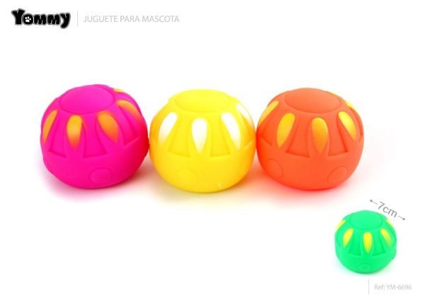 Juguete de goma para mascotas 7cm en forma de flor