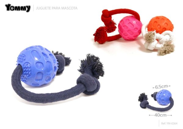 Juguete de lana con pelota 1.5 x 6.5 x 40 cm - Juguete para mascotas