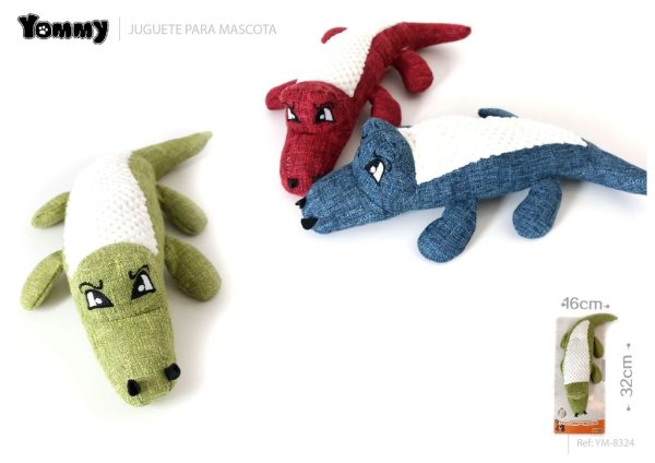 Juguete de peluche cocodrilo 32x12cm - Productos para mascotas