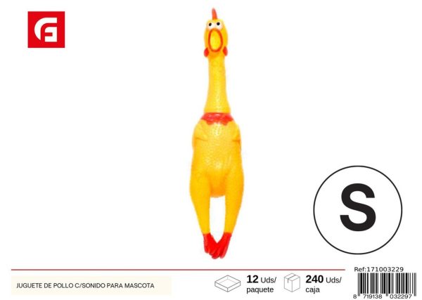 Juguete de pollo con sonido para mascotas