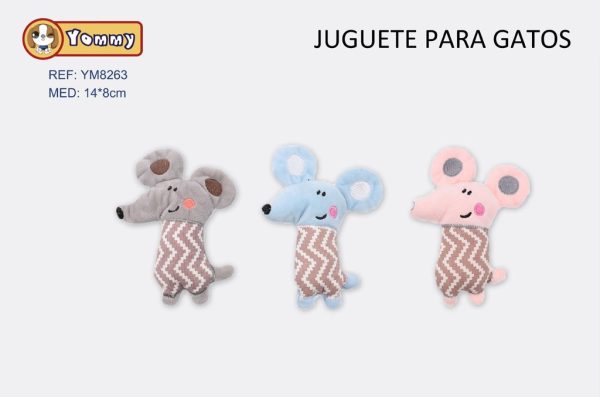 Juguete de ratón de tela 14x8 cm - Juguetes para mascotas