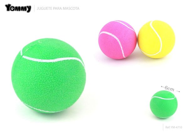 Juguete de tenis para mascotas bola sólida 6.0 cm - Juguete de perros