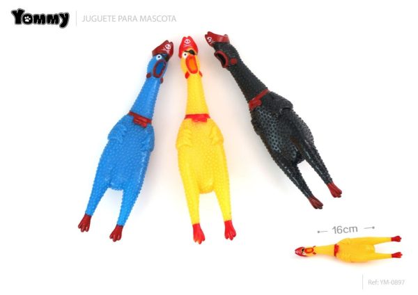 Juguete de vinilo Pollo isla pequeño 16 cm - Accesorios para mascotas