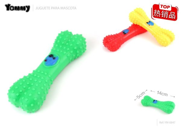 Juguete de vinilo en forma de hueso 14*5.0 cm - Accesorios para mascotas
