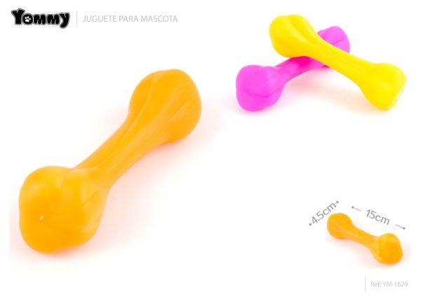 Juguete de vinilo en forma de hueso 15x4.5cm para mascotas