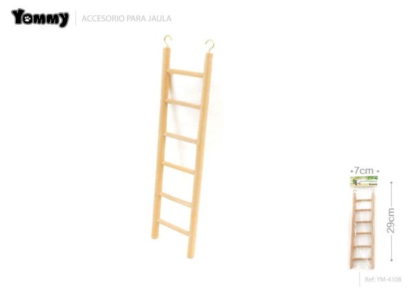 Juguete escalera de madera de 6 espacios 7*29cm - Juguetes para mascotas
