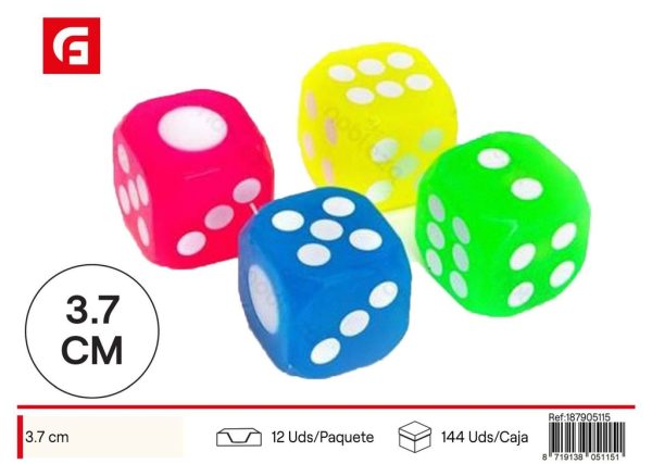 Juguete luminoso para mascotas en forma de dado - 3.7 cm