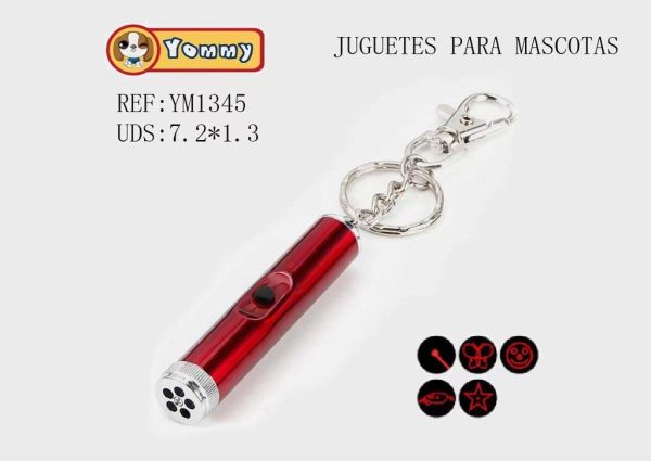 Juguete láser para gatos con 5 patrones 7.2x1.3cm