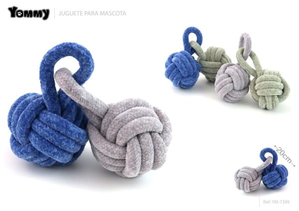 Juguete nudo bolas para mascotas 20cm - Juguetes para mascotas de algodón