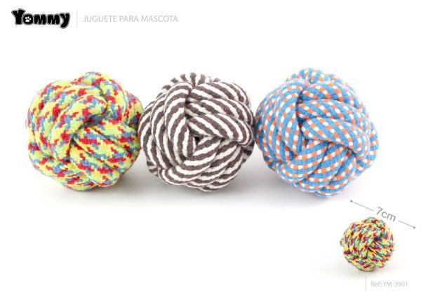 Juguete nudo de algodón 7cm - Juguete para mascotas