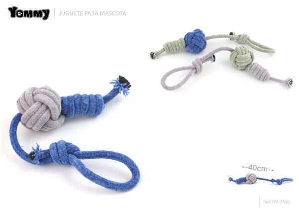 Juguete nudo de bolas de material chenille 40 cm - Diversión para mascotas y juguetes