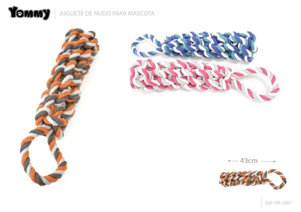 Juguete nudo de cuerda para mascotas 43cm - Juguetes para perros