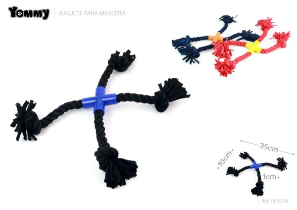 Juguete nudo para mascotas 35x10x1.5 cm - Accesorios para mascotas