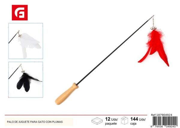 Juguete palo de juguete para gato con plumas - Juguetes para mascotas