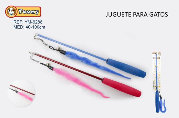 Juguete para gato (varita de atracción) 40-100cm - Accesorios para gatos