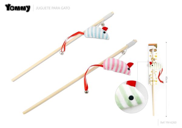 Juguete para gato 40 cm con campana - Accesorios para mascotas