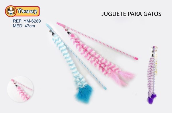 Juguete para gato de caña 47cm - Juguetes para mascotas
